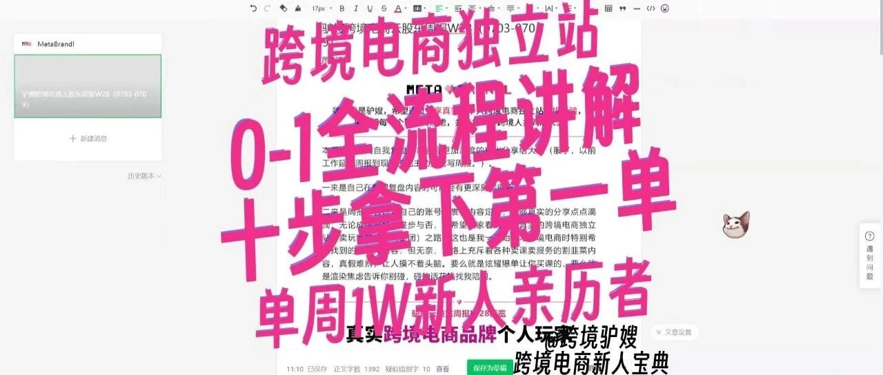 Global E-commerce Beginner's Complete Guide! From 3 Months No Sales to 11K RMB/Week—10 Steps & 15 Pitfalls (Part 2)