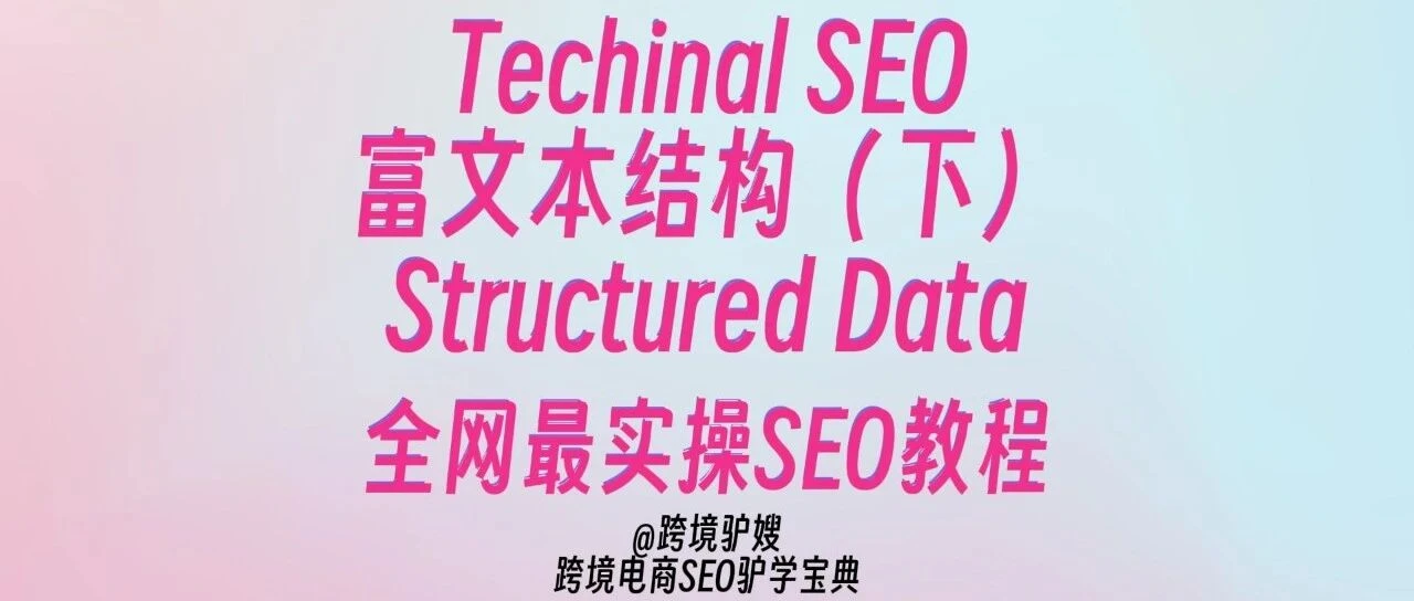 三步学会如何使用最有效的Technical SEO之一: 富文本结构(下)|跨境电商独立站SEO驴学宝典(3)