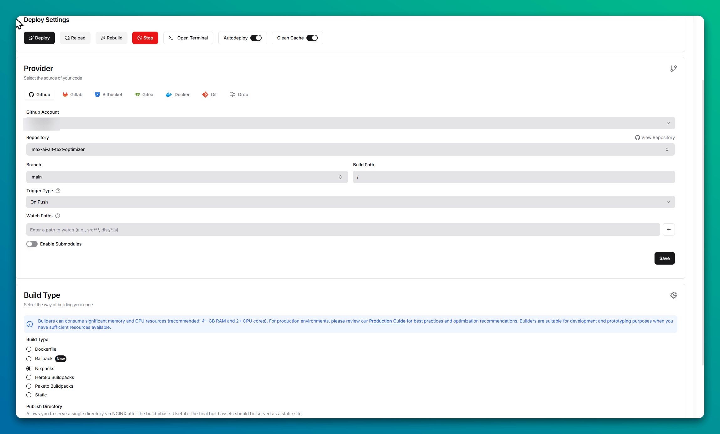 deploy shopify app on vps using dokploy
