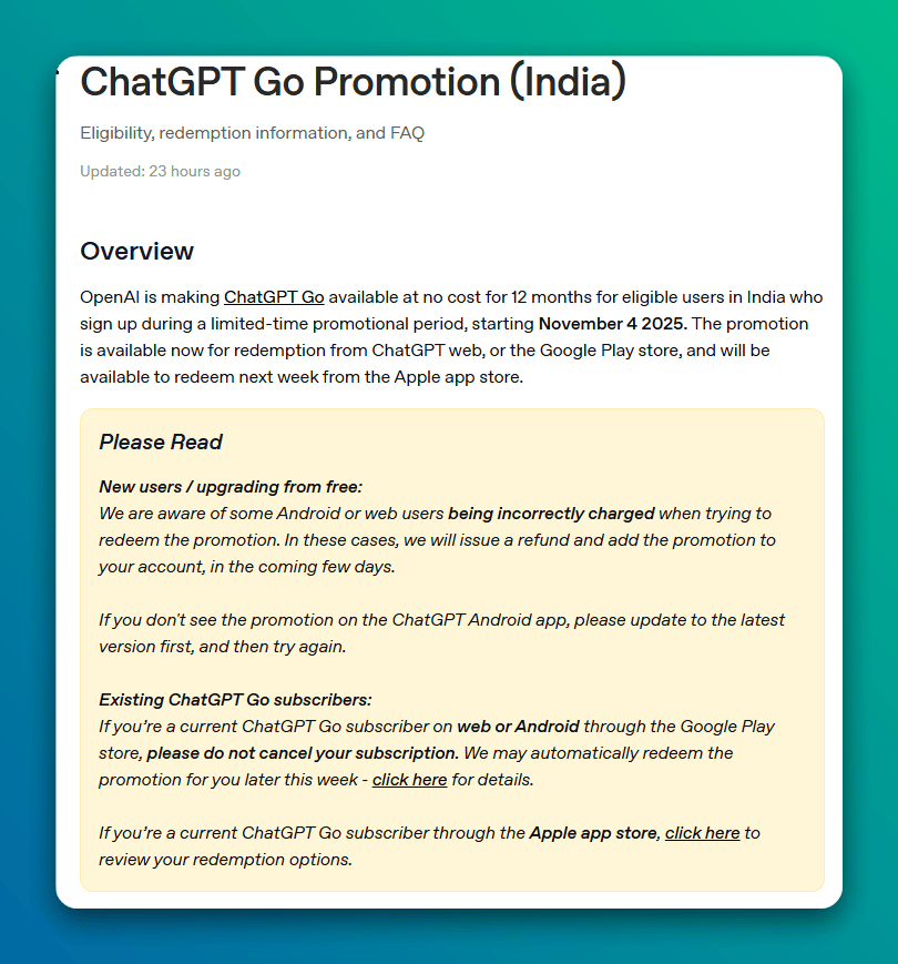 chatgpt go 12 month free