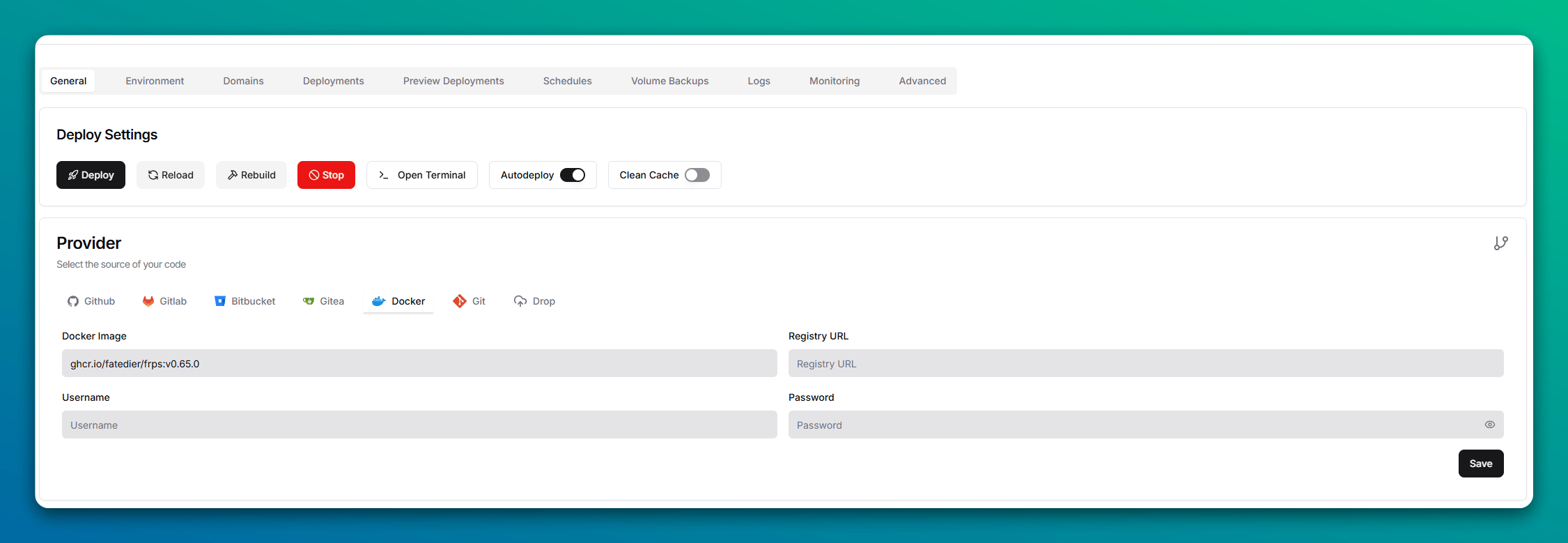 deploy FRP on Dokploy