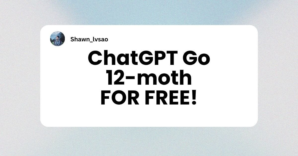 The Ultimate Guide: Snagging the ChatGPT Go (12-Month Free) India Promotion logo Image
